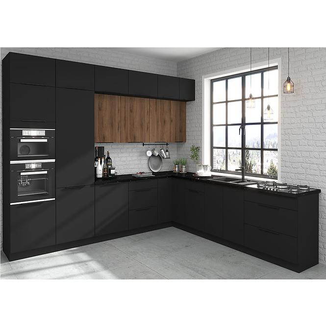 Küchenschrank Siena schwarze Matte 60 Nagu-36 1f