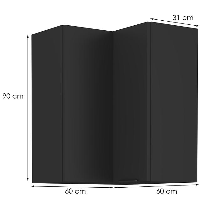 Küchenschrank Siena schwarze Matte 60x60 Gn-90 1f (90°)