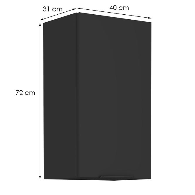 Küchenschrank Siena schwarze Matte 40g-72 1f