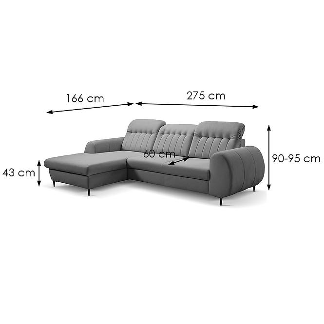 Ecksofa Bianco L Castel 90