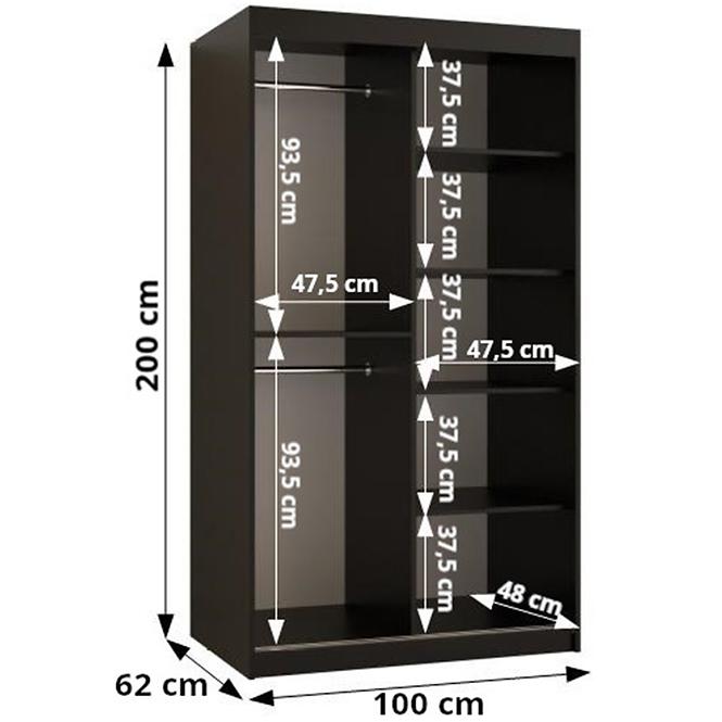 Schrank Ottawa 100 schwarz