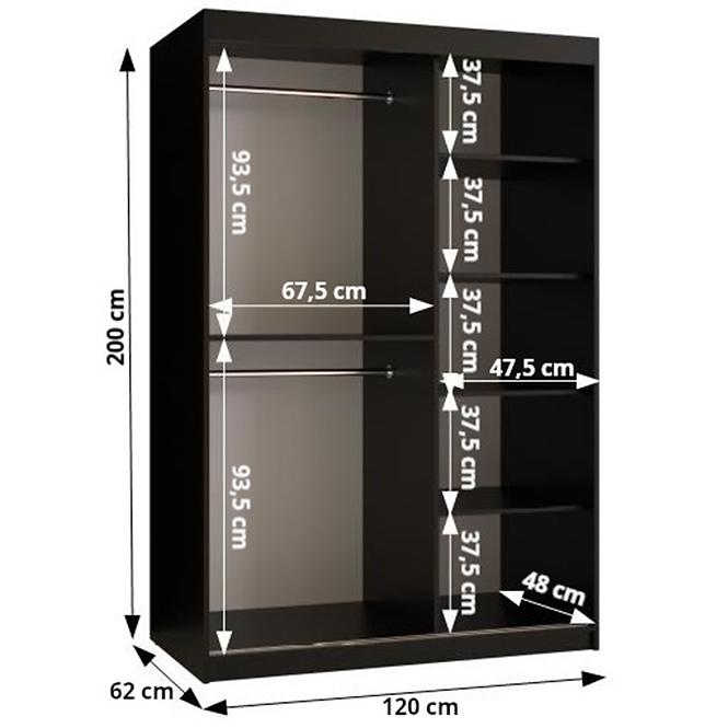 Schrank Ottawa 120 schwarz