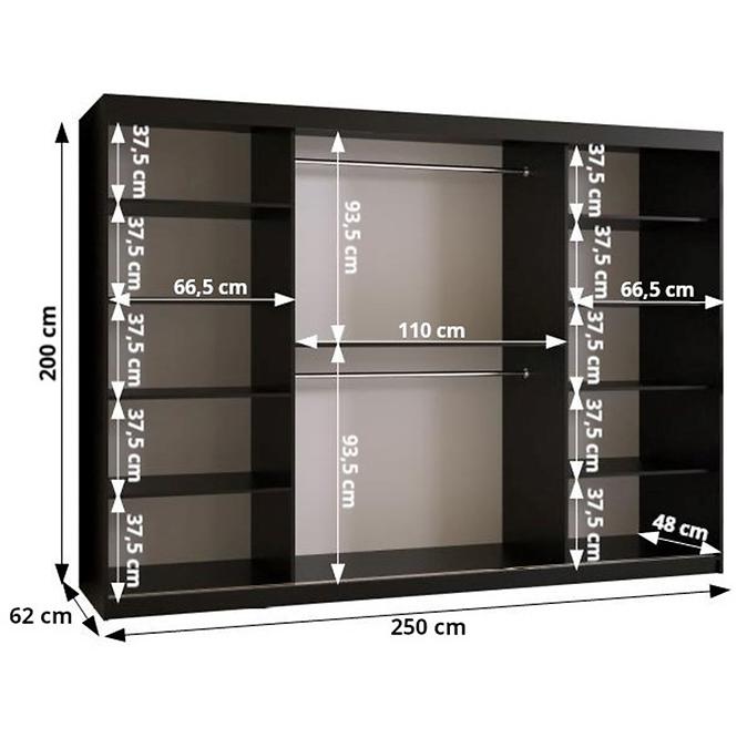 Schrank Lozanna 250 schwarz