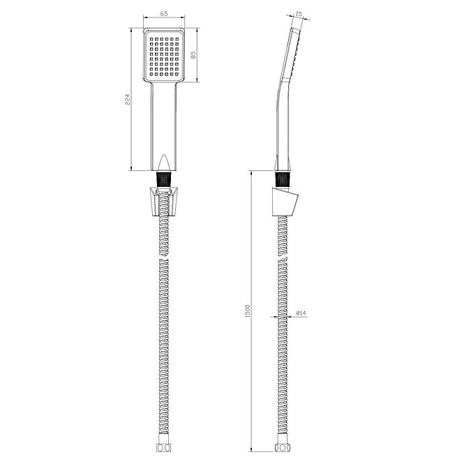 Duschset Alea schwarz 1F