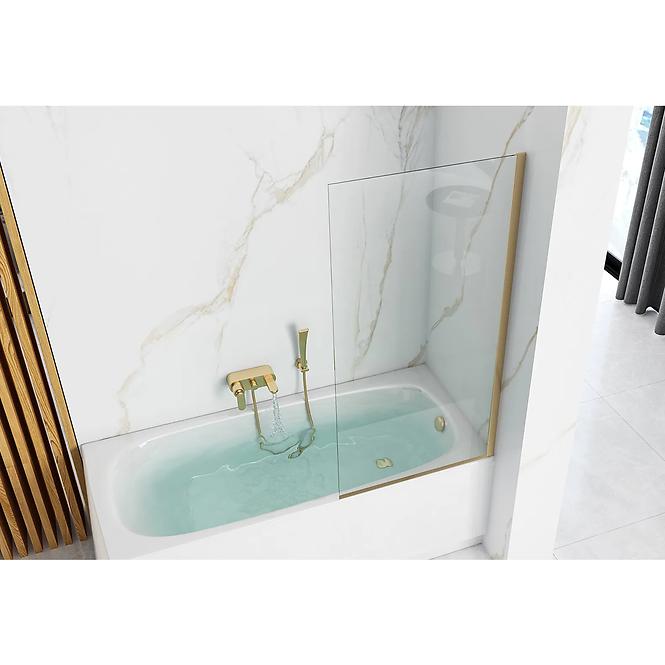 Badewannenabtrennung Elegant Gold 80x140