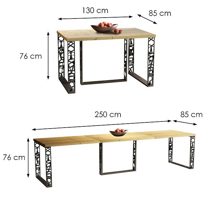 Tisch Borys Max 250 eiche natura