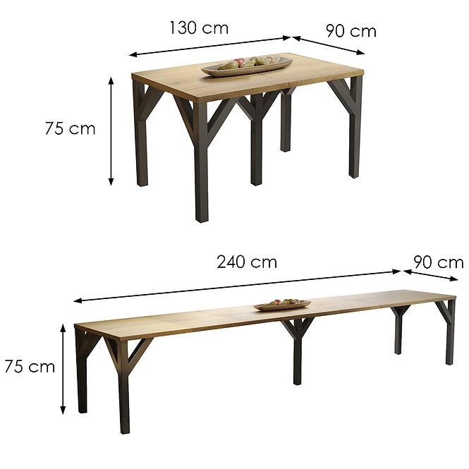 Tisch Dunaj 240 eiche natura