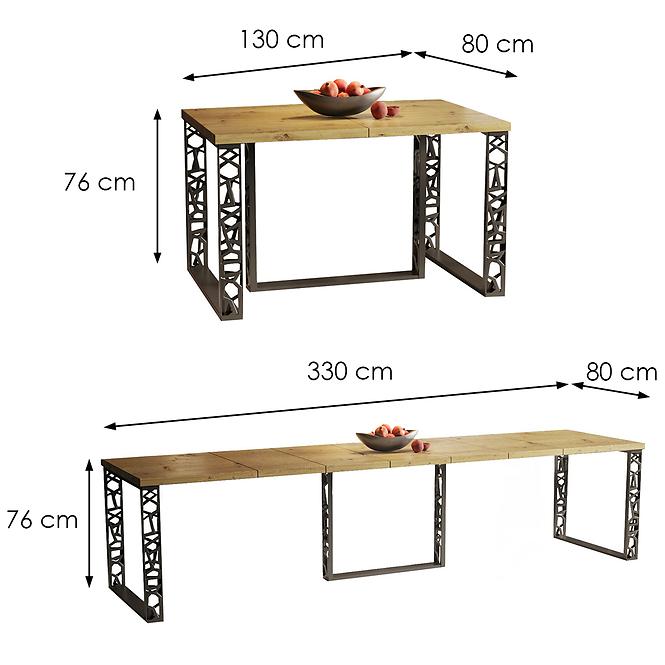 Tisch Ewerest 330 eiche artisan