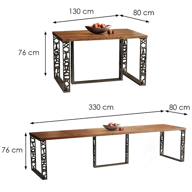 Tisch Ewerest 330 eiche stirling