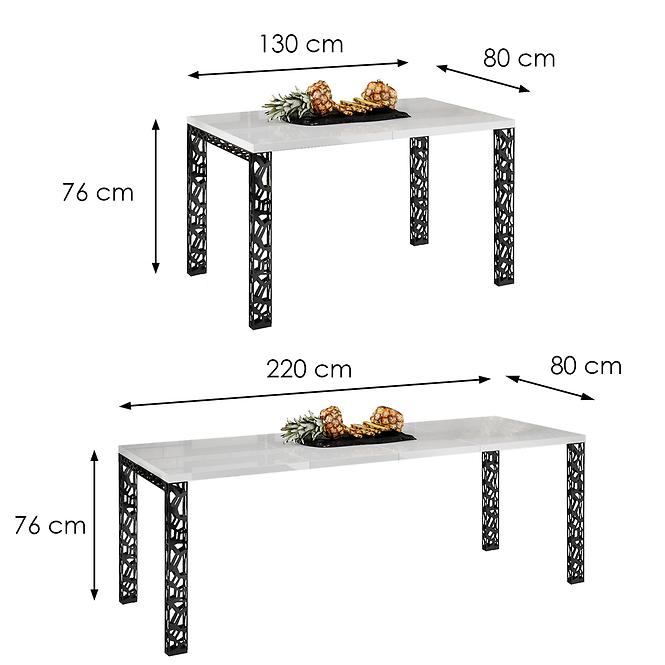 Tisch Mattio 220 weiß glänzend