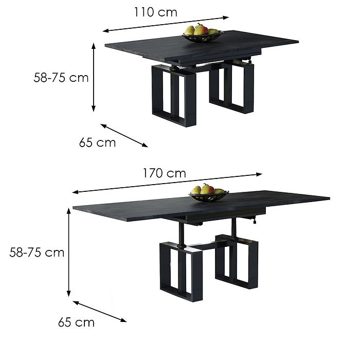 Couchtisch Empoli 170 dunkler Beton