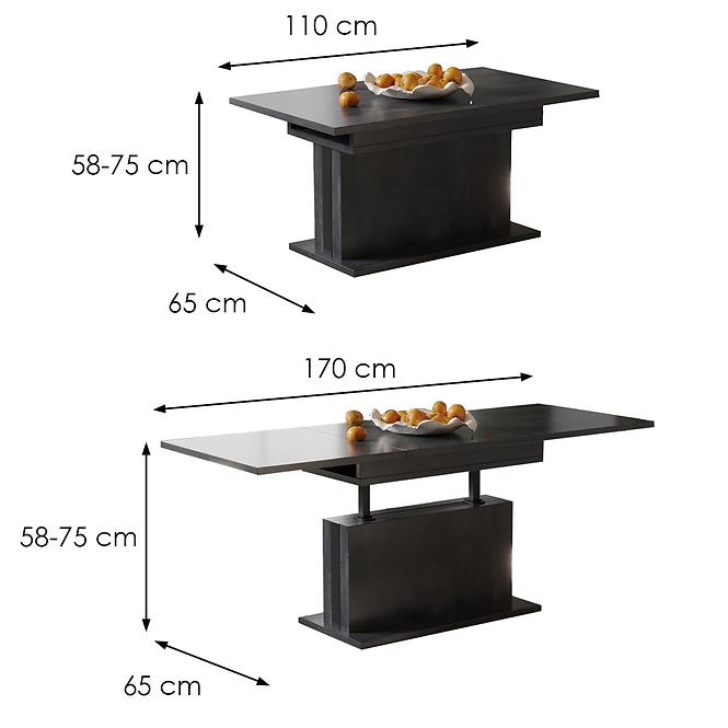 Couchtisch Solaris 170 dunkler Beton