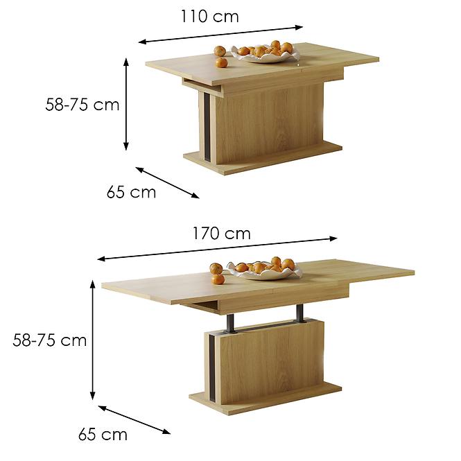 Couchtisch Solaris 170 eiche natura