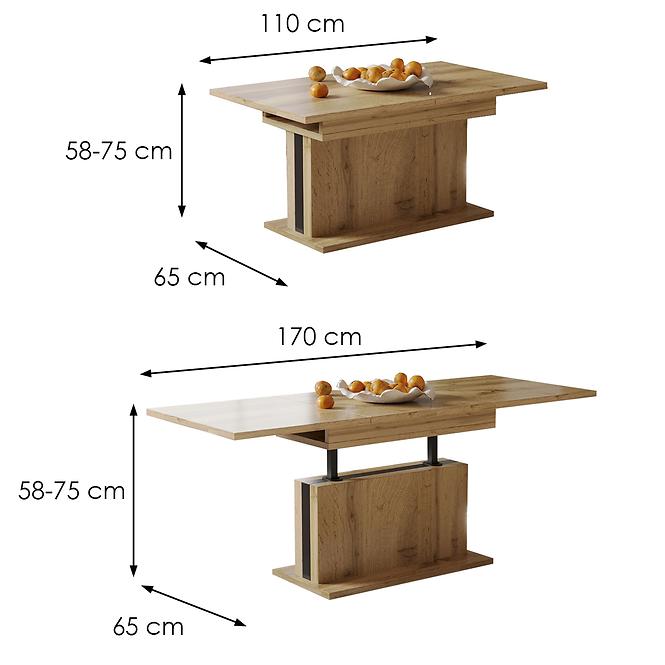 Couchtisch Solaris 170 eiche wotan