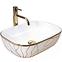 Aufsatzwaschbecken Belinda Wave White/Gold