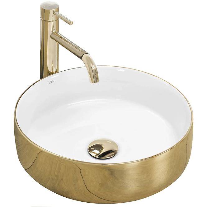 Aufsatzwaschbecken Sami Gold/White