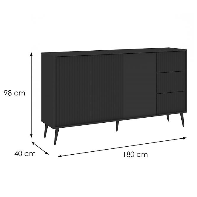 Kommode 3D3S Barcelona Anthrazit