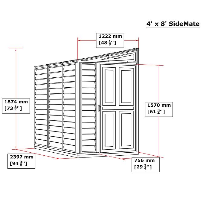 Gartenhaus Side Mate 4x8