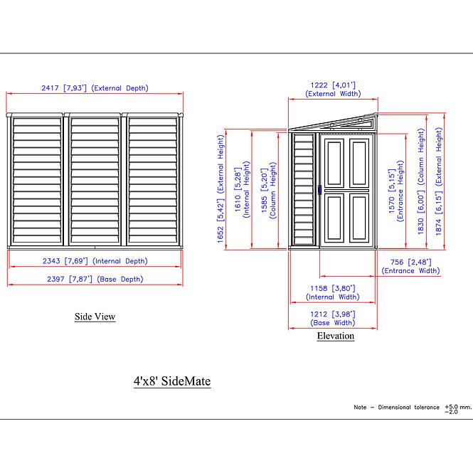 Gartenhaus Side Mate 4x8