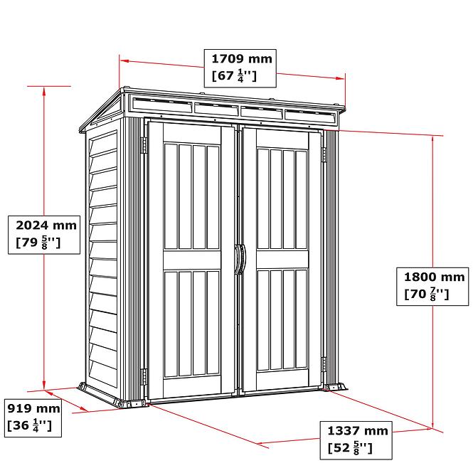 Gartenhaus Yardmate Pent Plus 5x3