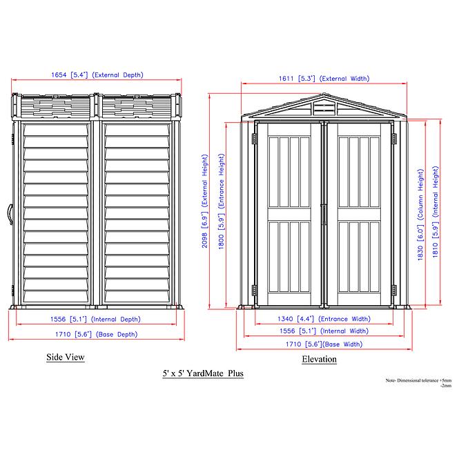 Gartenhaus Yardmate Plus 5x5