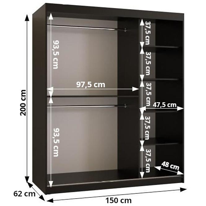 Schrank Laos 1 150 schwarz