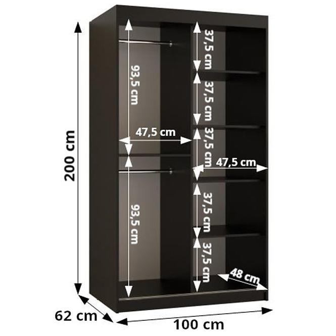 Schrank Amiro 1 100 weiß/weiß