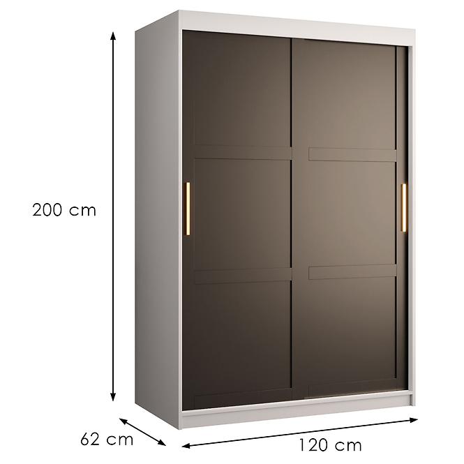 Schrank Amiro 1 120 weiß/schwarz