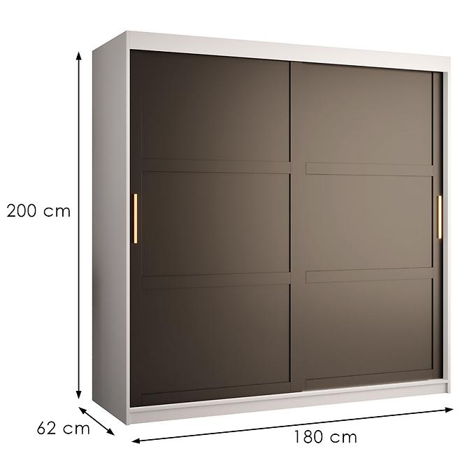 Schrank Amiro 1 180 weiß/schwarz