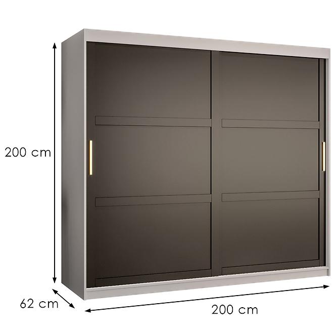 Schrank Amiro 1 200 weiß/schwarz