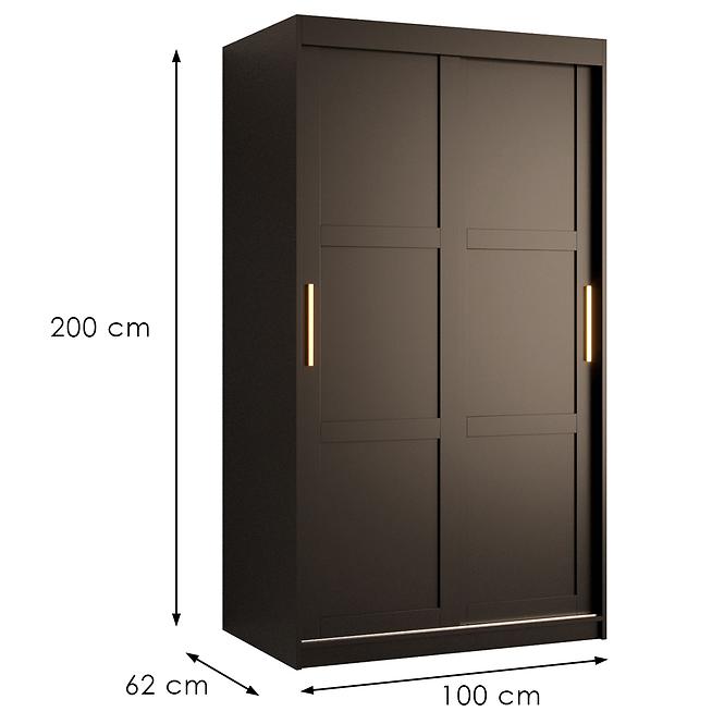 Schrank Amiro 1 100 schwarz/schwarz