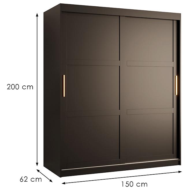 Schrank Amiro 1 150 schwarz/schwarz