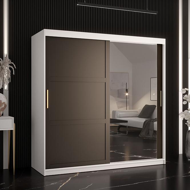 Schrank Amiro 2 180 weiß/schwarz