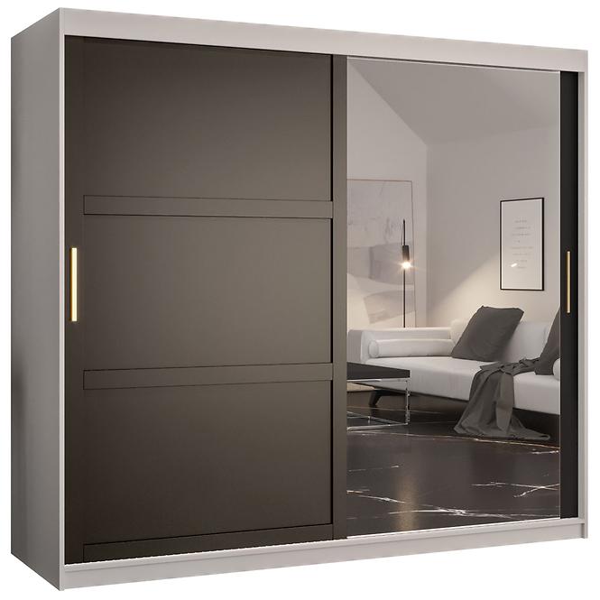 Schrank Amiro 2 200 weiß/schwarz