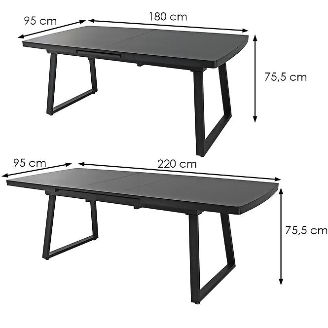 Tisch Luton 80094DM schwarz