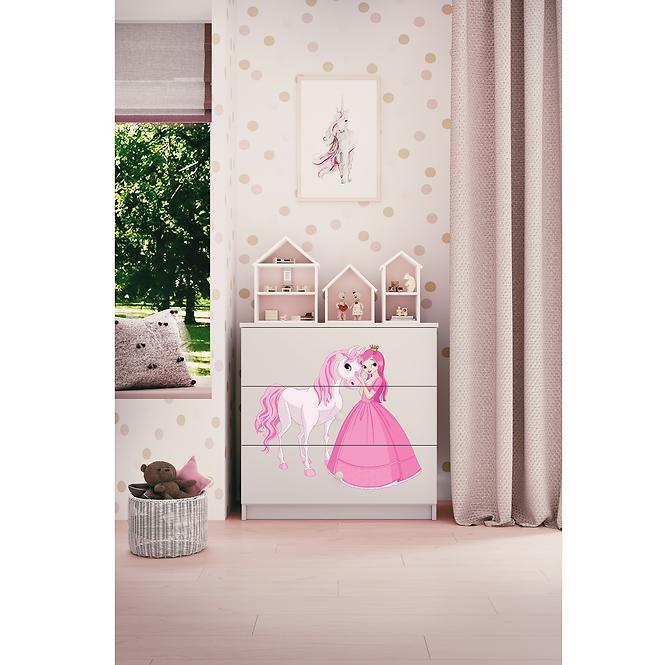 Kinderkommode Babydreams Weiß - Prinzessin 2