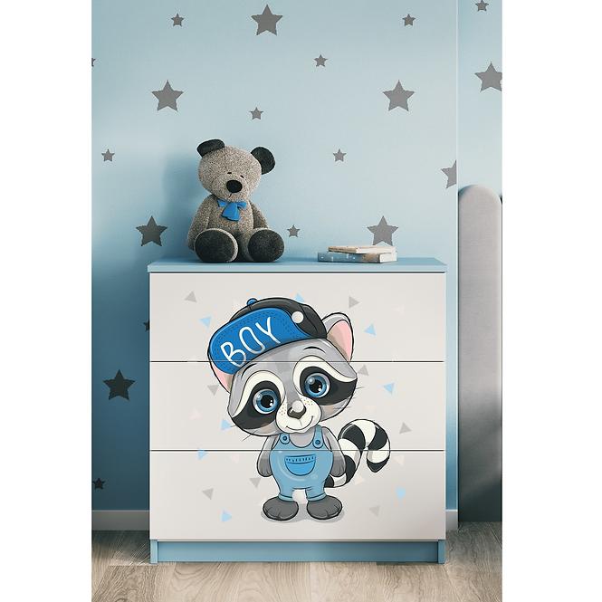 Kinderkommode Babydreams Blau - Waschbär