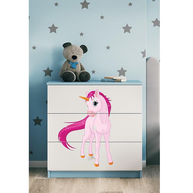 Kinderkommode Babydreams Blau - Einhorn