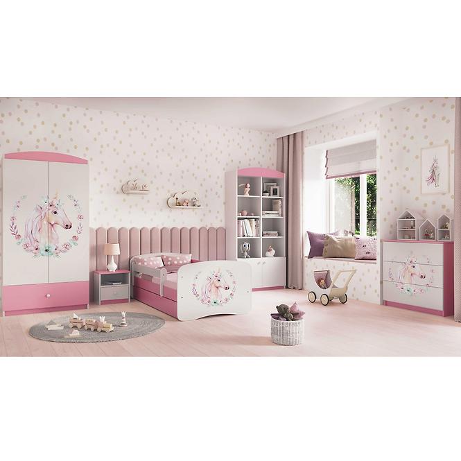 Kinderkommode Babydreams Rosa - Pferd