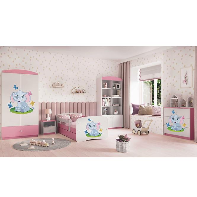 Kinderkommode Babydreams Rosa - Elefant