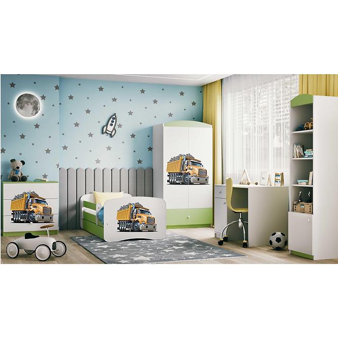 Kinderkommode Babydreams Grün - Bagger