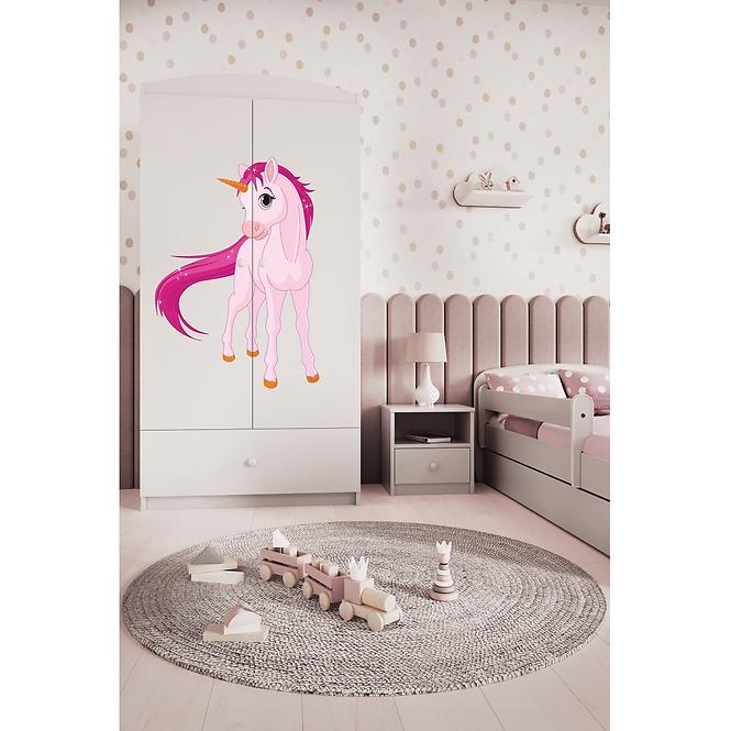 Schrank Babydreams weiß - Einhorn