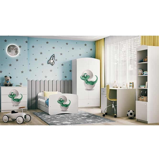 Schrank Babydreams weiß - Dinosaurier