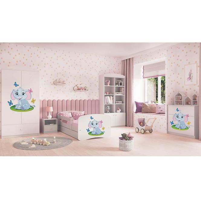 Schrank Babydreams weiß - Elefant