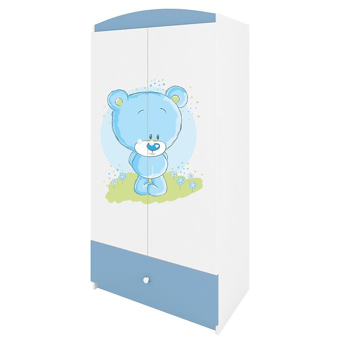 Schrank Babydreams blau - Blauer Bär