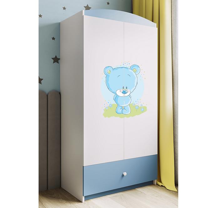 Schrank Babydreams blau - Blauer Bär