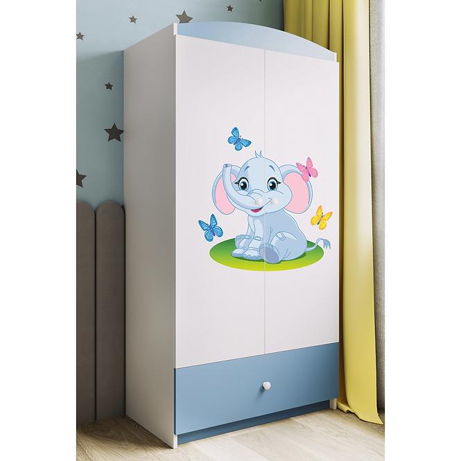 Schrank Babydreams blau - Elefant