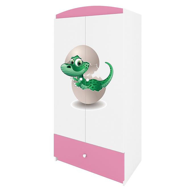 Schrank Babydreams rosa - Dinosaurier