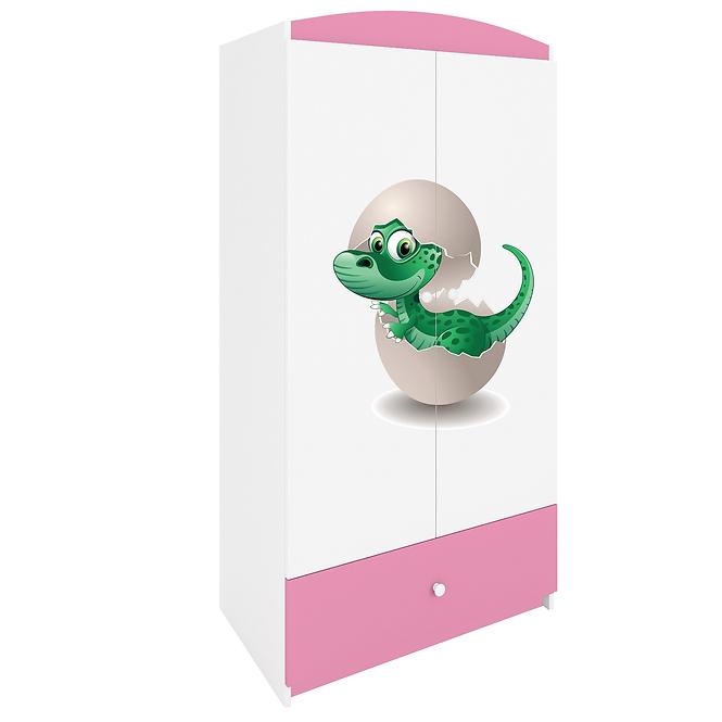 Schrank Babydreams rosa - Dinosaurier