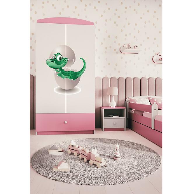 Schrank Babydreams rosa - Dinosaurier